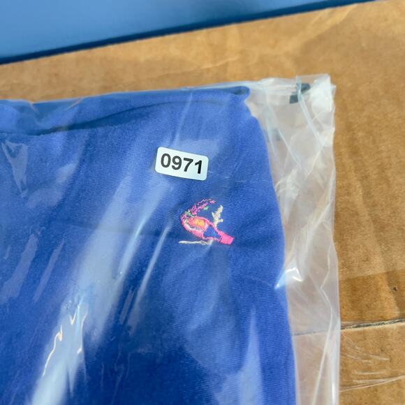 Sag Harbor Sport Casual Pant Woman's 18W Royal Blue w/ All-over Parrots Stretch - Picture 12 of 12